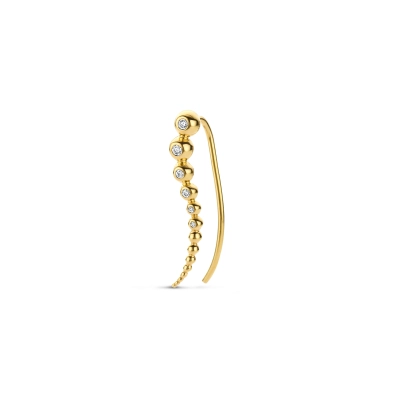 Bubbles ørestik 14 kt., 0,0526 ct. W/VS - Earcuffs