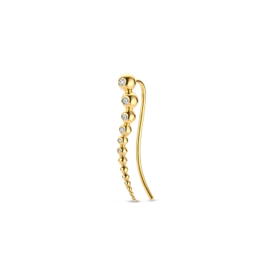 Bubbles ørestik 14 kt., 0,0526 ct. W/VS - Earcuffs
