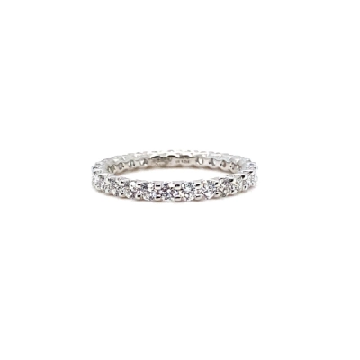 Royal Alliancering 1,04 ct. tw/si, 18 kt. hvidguld - Allianceringe (hel og halv)