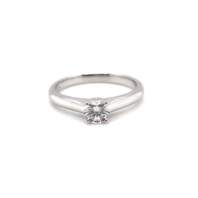 Solitaire ring kraftig 0,50 ct. tw/si + 0,01 ct. tw/si - Forlovelse