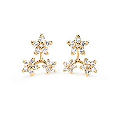 3 Shooting stars ørestikker 0,38 ct. (par) - Shooting Stars