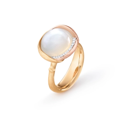 Lotus ring 3 med hvid månesten - Lotus