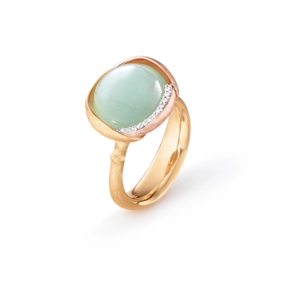 Lotus ring 3 med akvamarin - Lotus