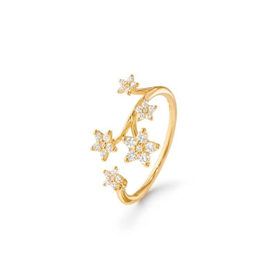 Shooting stars ring, medium 0,27 ct. - Shooting Stars