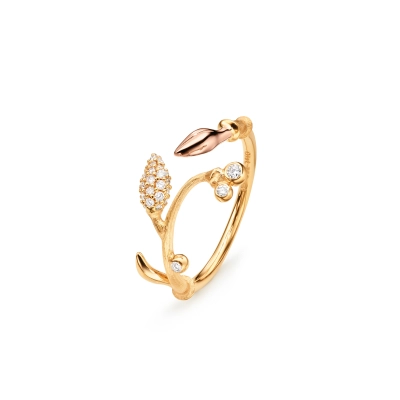 Blooming ring pavé 0,12 ct. - Forest