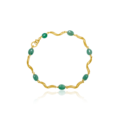 Vega curl armbånd med smagragder - Vega