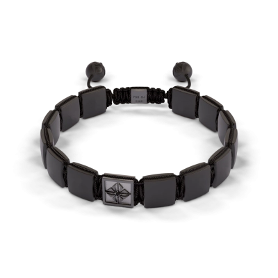 10 mm Lock Bracelet, 18 kt. sort rho. hvidguld med sort keramik - Lock Bracelet