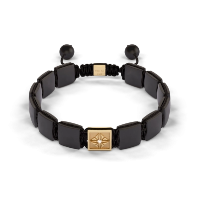 10 mm Lock Bracelet, 18 kt. guld med sort keramik - Lock Bracelet