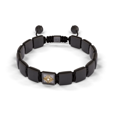 10 mm Lock Bracelet, 18 kt. sort rho. guld i sort keramik - Lock Bracelet