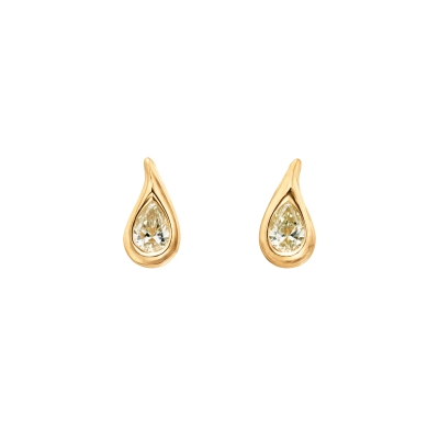 Ocean Drop solitaire &oslash;restikker 2x0,50 ct. TW/VS1 - 