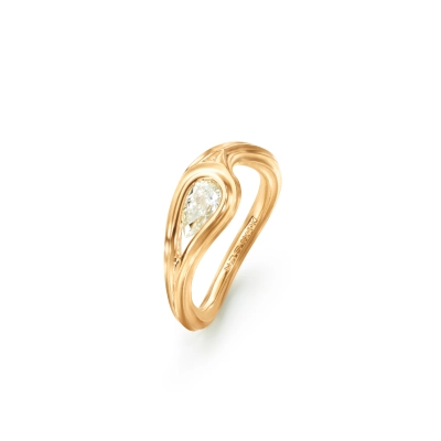 Ocean Drop solitaire ring 0,50 ct. TW G/VS1 - 