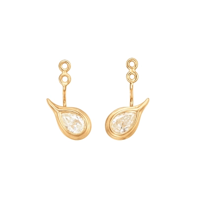 Ocean Drop solitaire &oslash;reringevedh&aelig;ng 2x0,50 ct. TW G/VS1 - 